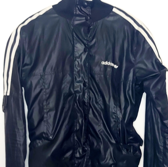 Adidas Originals Shiny Black Jacket - Picture 1 of 8